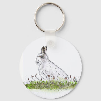 Snow Hare Key Ring
