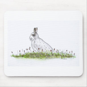 Snow Hare Mouse Mat