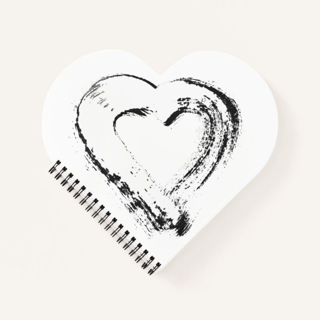 Snow Heart Spiral Notebook (Front)
