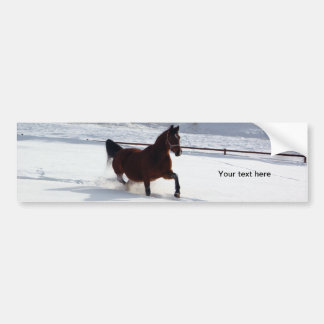 Snow Horse Bumper Sticker
