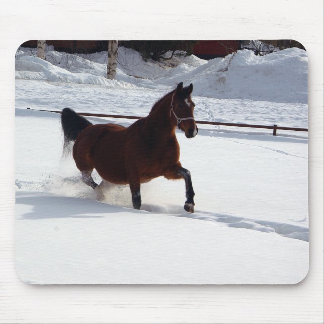 Snow Horse Mouse Mat (Front)