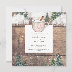 Snow Hot Chocolate Baby It's Cold Outside Square Invitation