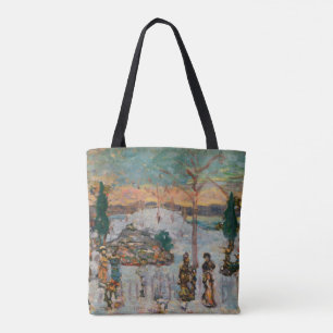 Snow in April by Maurice Prendergast, Vintage Art Tote Bag