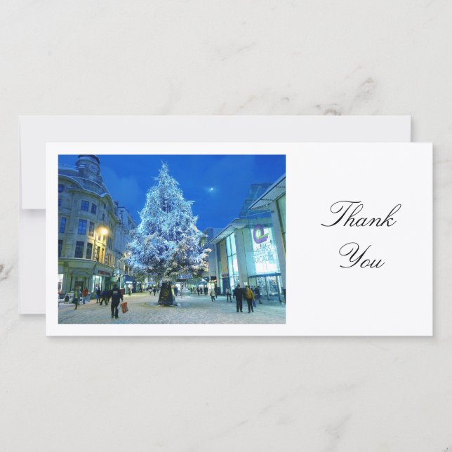 Snow in Cardiff - Thank You Card (Front)