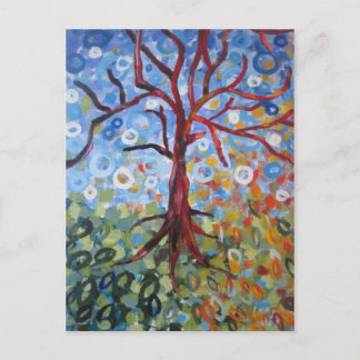 Snow in Fall Postcard