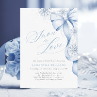 Snow in Love Blue Bow Bridal Shower