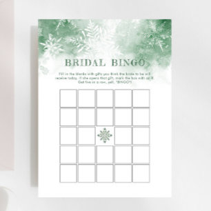 Snow in Love Bridal Shower Bingo Game