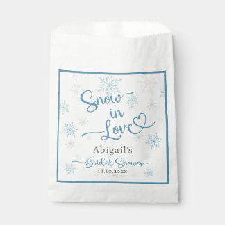 SNOW IN LOVE BRIDAL SHOWER FAVOUR BAGS