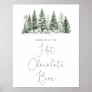 Snow In Love Bridal Shower Hot Chocolate Bar Poster