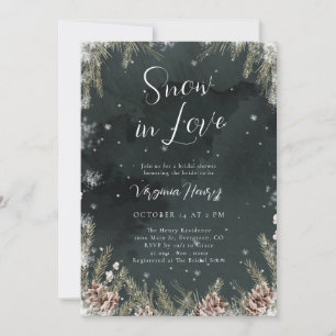 Snow In Love Bridal Shower Invitation