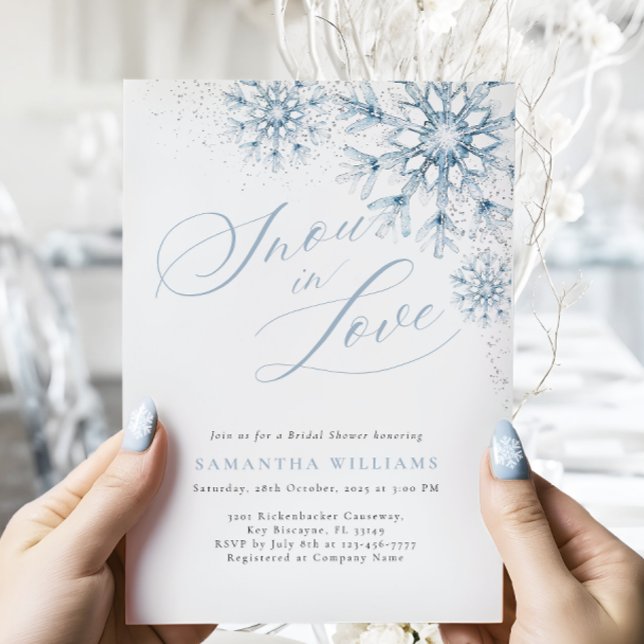Snow in Love Bridal Shower Invitation (Creator Uploaded)