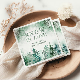 Snow in Love Bridal Shower Napkin