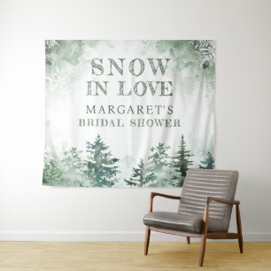 Snow in Love Bridal Shower Welcome  Tapestry