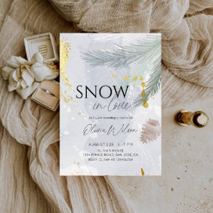 Snow in Love Bridal Shower-Winter Wonderland Bride Invitation