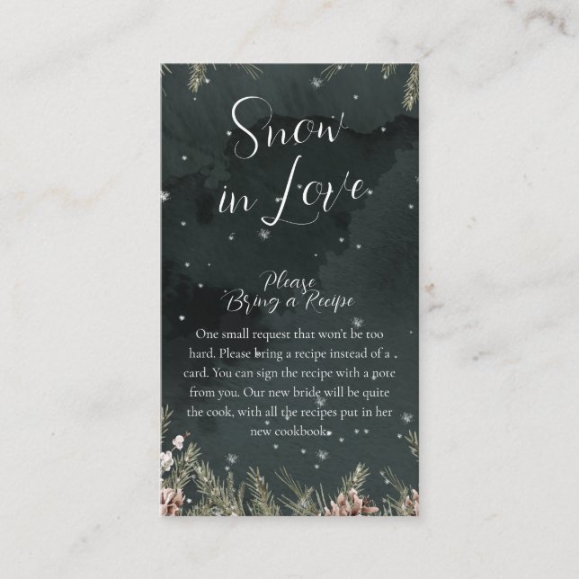 Snow In Love Enclosure Card (Front)