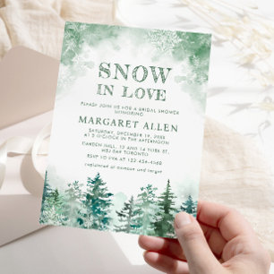 Snow in Love Snowflake Bridal Shower Invitation