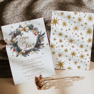 Snow In Love Snowflakes Bridal Shower  Invitation