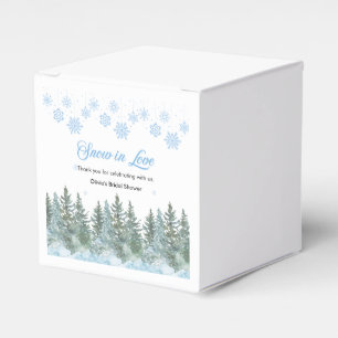 Snow in Love Snowflakes Bridal Shower Thank You  Favour Box