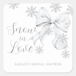 Snow in Love Square Sticker