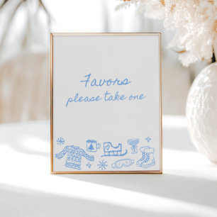Snow in Love Whimsical Favours Poster