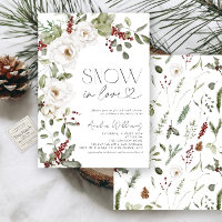 Snow in Love White Flowers Pine Winter
