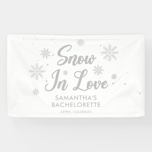 Snow in love Winter Bachelorette  Banner (Horizontal)
