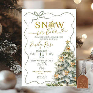 Snow in Love Winter Bridal Shower Invitation