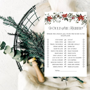 Snow in Love Winter Evergreen Bridal Shower Game