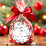 Snow in Love Winter Floral Berry Bridal Shower Classic Round Sticker<br><div class="desc">The Snow in Love Winter Floral Berry Bridal Shower Classic Round Sticker is a captivating blend of winter's elegance and romantic charm, perfect for celebrating love amidst the enchanting ambiance of the snowy season. At the heart of this design lies a stunning watercolor illustration of delicate frosty blooms intertwined with...</div>