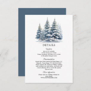 Snow in Love winter pine forest details Enclosure Card