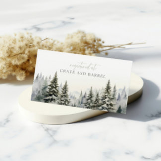 Snow In Love Winter Registry Enclosure Card