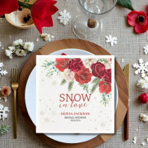 Snow in Love Winter Rustic Snowflake Bridal shower