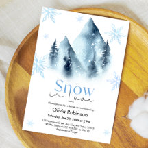 Snow in Love Winter Snowflakes Bridal Shower 