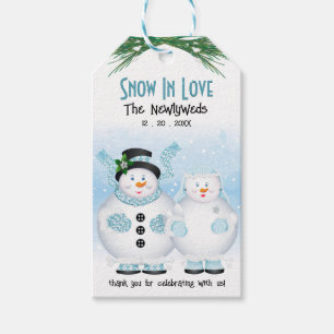 Snow In Love Winter Wedding Gift Tags
