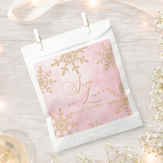 Snow In Love Winter Wonderland Bridal Shower Favour Bags (Clipped)
