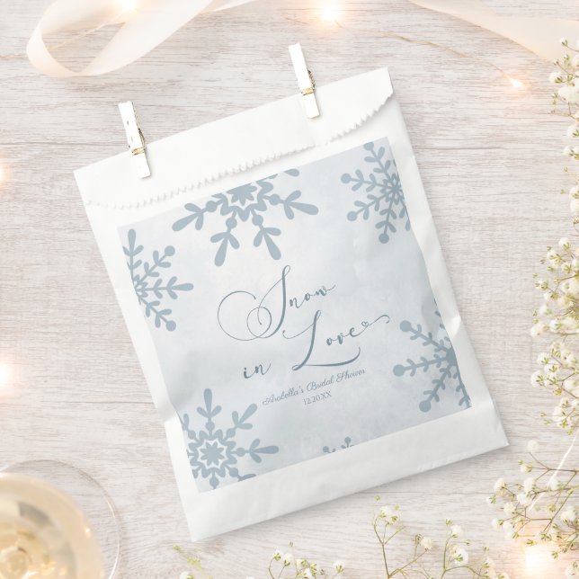 Snow In Love Winter Wonderland Bridal Shower Favour Bags (Clipped)