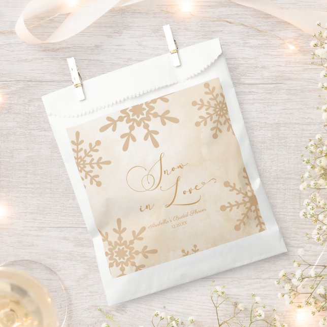 Snow In Love Winter Wonderland Bridal Shower Favour Bags (Clipped)