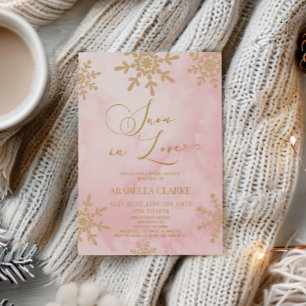 Snow In Love Winter Wonderland Bridal Shower Invitation
