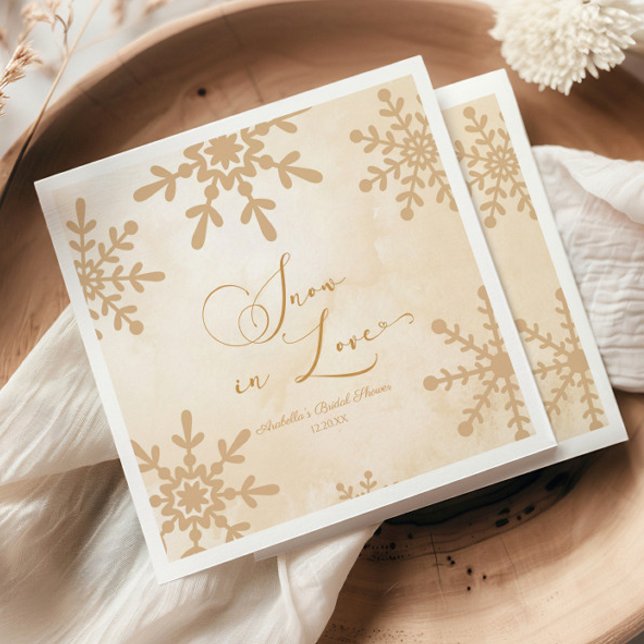 Snow In Love Winter Wonderland Bridal Shower Napkin (Creator Uploaded)