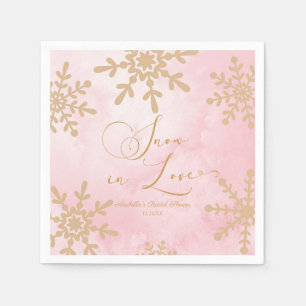Snow In Love Winter Wonderland Bridal Shower Napkin