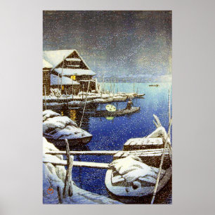 Snow in Mukojima Kawase Hasui 1931  Poster