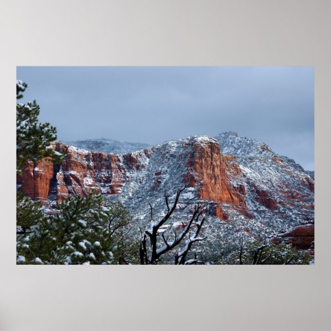 Snow in Sedona Arizona 2812 Poster (Front)
