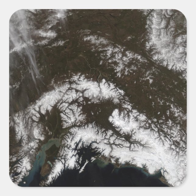 Snow in south central Alaska Square Sticker (Front)
