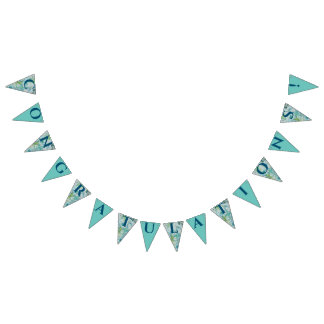 Snow in Summer art nouveau style Wedding Bunting