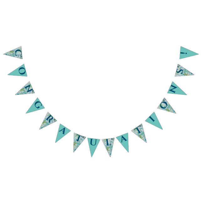 Snow in Summer art nouveau style Wedding Bunting (All)