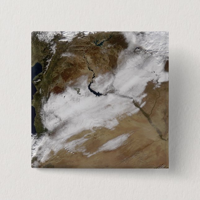 Snow in Syria 15 Cm Square Badge (Front)