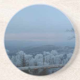 Snow in the Blue Ridge Mountains Coaster