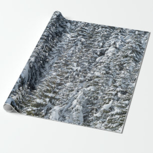 Snow in the forest wrapping paper