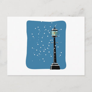 Snow in the Lamplight Postcard