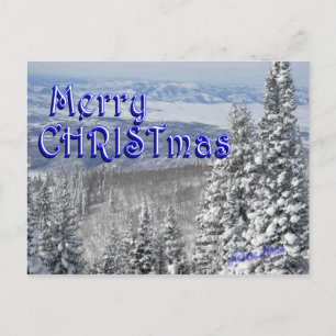 Snow in the Mountains-customise Holiday Postcard